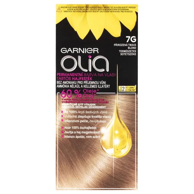 Garnier Olia Permanent Hair Color Farba na vlasy pre ženy 50 g Odtieň 7G Dark Greige