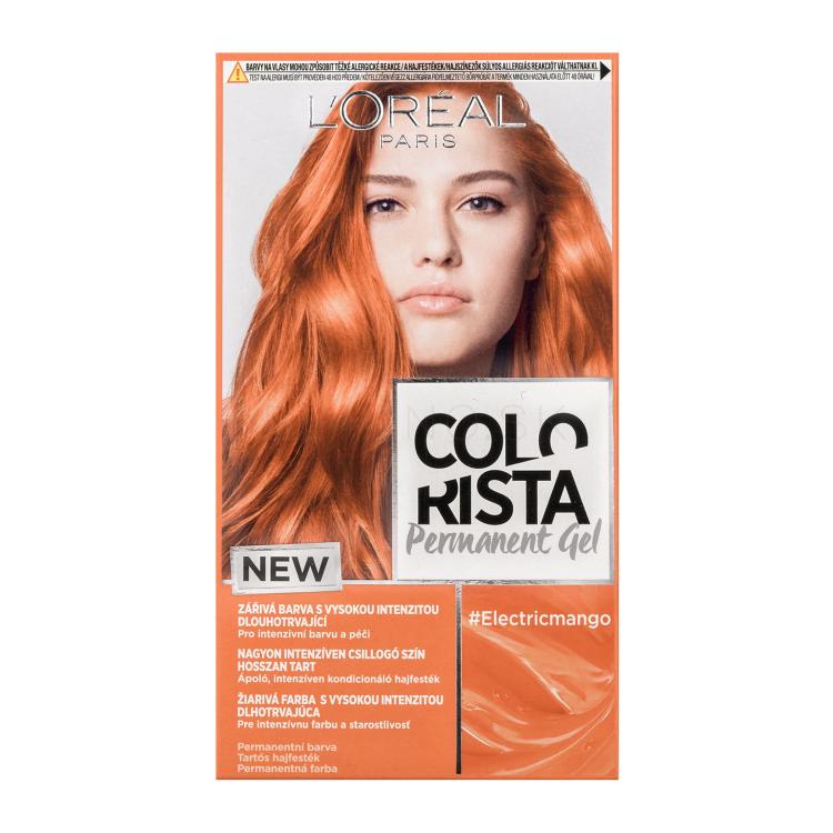 L&#039;Oréal Paris Colorista Permanent Gel Farba na vlasy pre ženy 60 ml Odtieň Electric Mango