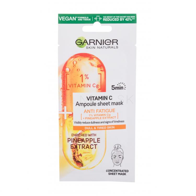 Garnier Skin Naturals Vitamin C Ampoule Sheet Mask Pleťová maska pre ženy 1 ks