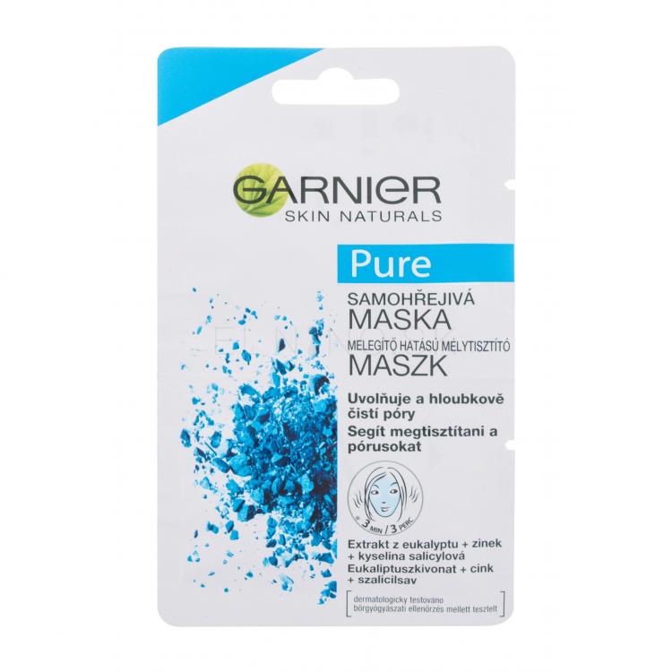 Garnier Skin Naturals Pure Self-Heating Mask Pleťová maska pre ženy 12 ml