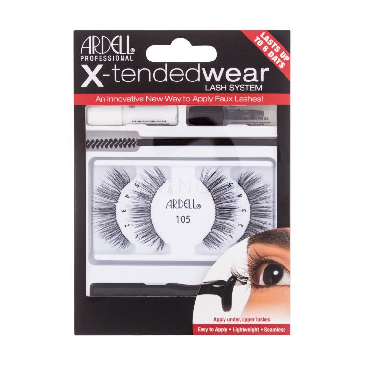 Ardell X-Tended Wear Lash System 105 Umelé mihalnice pre ženy Odtieň Black Set