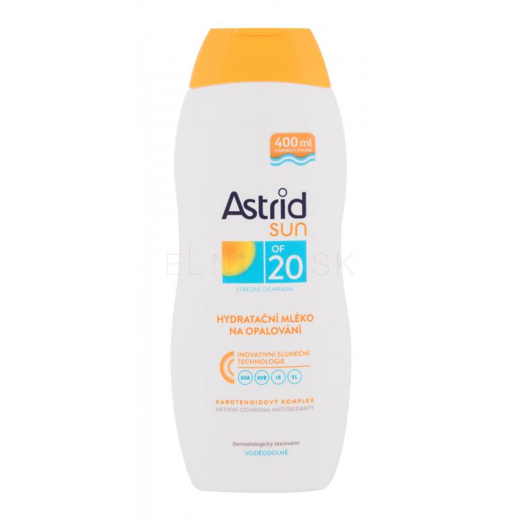 Astrid Sun Moisturizing Suncare Milk SPF20 Opaľovací prípravok na telo 400 ml