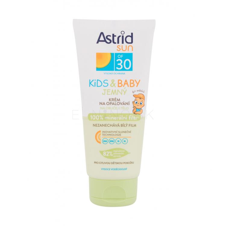 Astrid Sun Kids &amp; Baby Soft Face and Body Cream SPF30 Opaľovací prípravok na telo pre deti 100 ml