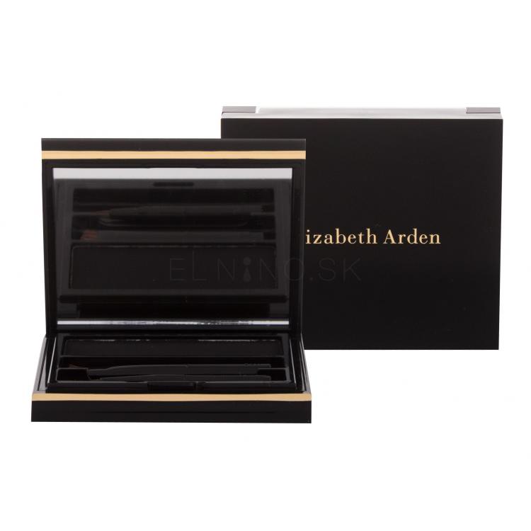 Elizabeth Arden Beautiful Color Brow Shaper And Eyeliner Púder na obočie pre ženy 2,7 g Odtieň 05 Ebony