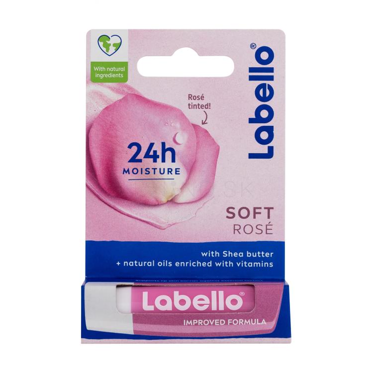 Labello Soft Rosé 24h Moisture Lip Balm Balzam na pery pre ženy 4,8 g