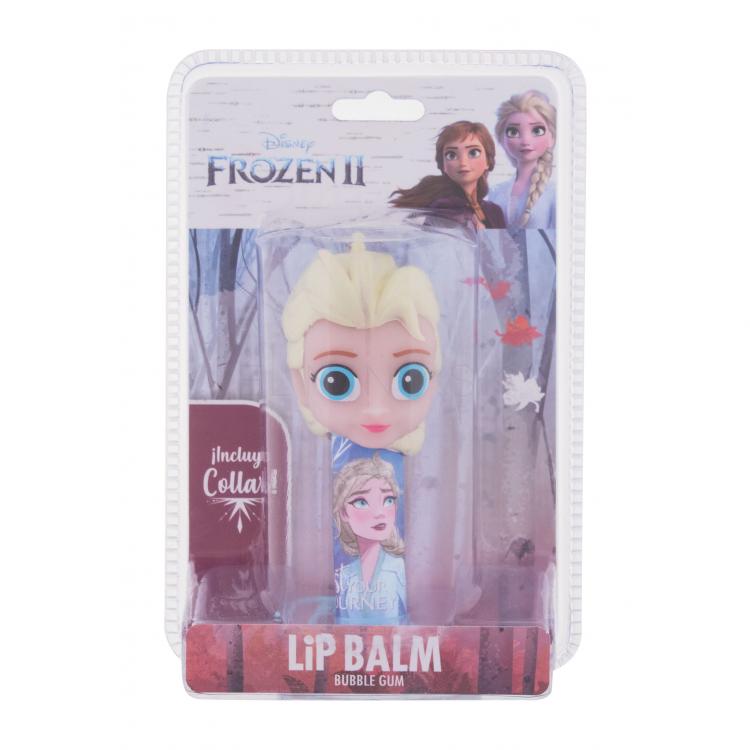 Disney Frozen II Elsa 3D Balzam na pery pre deti 4 g Odtieň Bubble Gum