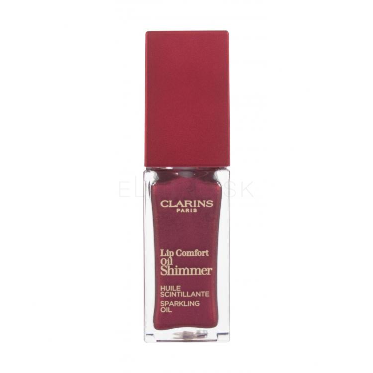 Clarins Lip Comfort Oil Shimmer Olej na pery pre ženy 7 ml Odtieň 07 Red Hot