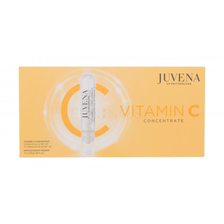 Juvena Vitamin C Concentrate Set Darčeková kazeta pre ženy pleťové sérum Vitamin C Concentrate 0,35 g + pleťová esencia Miracle Boost Essence 7 x 2,5 ml