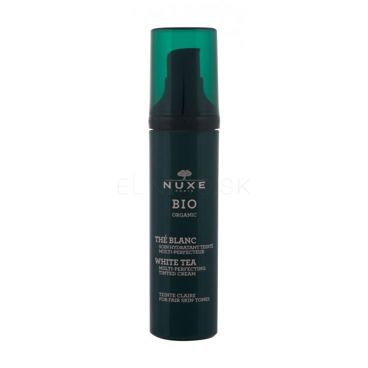 NUXE Bio Organic White Tea Tinted Cream Fair Skin Tones Denný pleťový krém pre ženy 50 ml Odtieň Claire