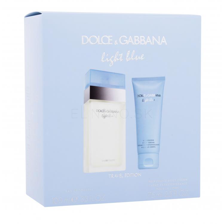 Dolce&amp;Gabbana Light Blue Darčeková kazeta toaletná voda 100 ml + telový krém 75 ml