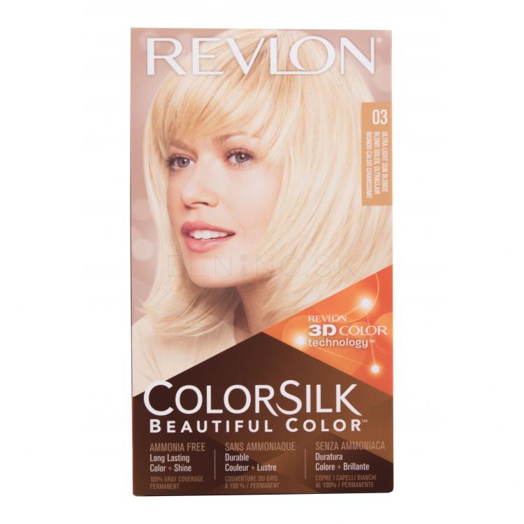 Revlon Colorsilk Beautiful Color Farba na vlasy pre ženy Odtieň 03 Ultra Light Sun Blonde Set