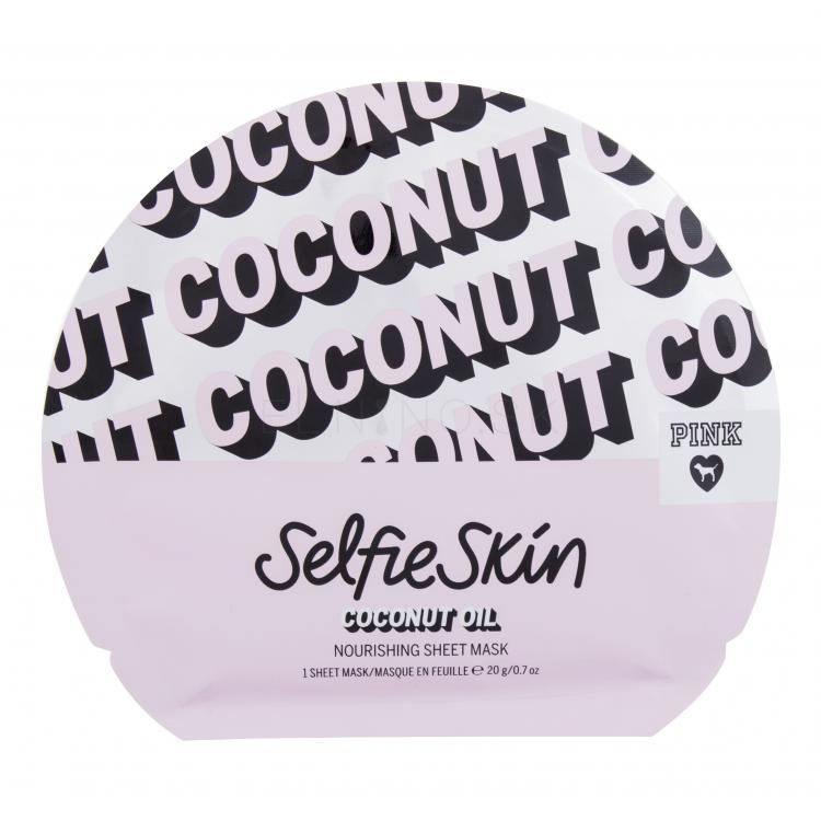 Pink Selfie Skin Coconut Oil Sheet Mask Pleťová maska pre ženy 1 ks