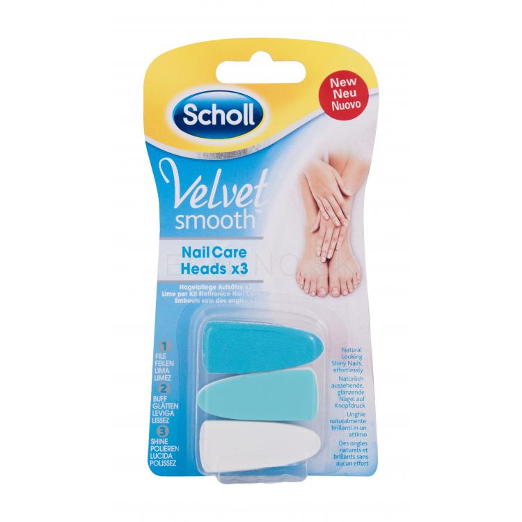 Scholl Velvet Smooth™ Nail Care Heads Pedikúra pre ženy 3 ks