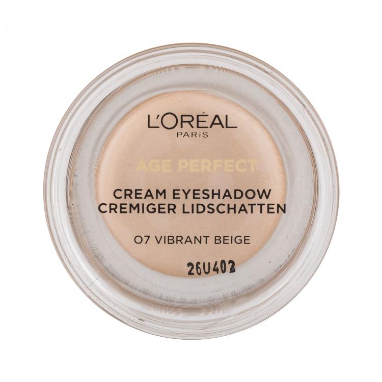 L&#039;Oréal Paris Age Perfect Cream Eyeshadow Očný tieň pre ženy 4 ml Odtieň 07 Vibrant Beige