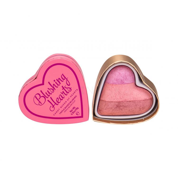 Makeup Revolution London I Heart Makeup Blushing Hearts Lícenka pre ženy 10 g Odtieň Candy Queen Of Hearts