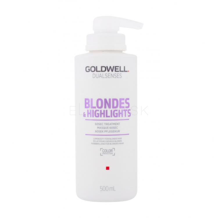 Goldwell Dualsenses Blondes Highlights 60 Sec Treatment Maska na vlasy pre ženy 500 ml