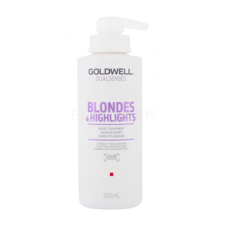 Goldwell Dualsenses Blondes &amp; Highlights 60 Sec Treatment Maska na vlasy pre ženy 500 ml
