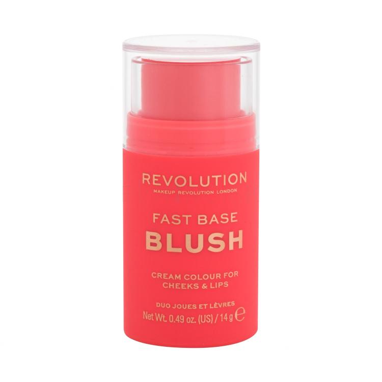 Makeup Revolution London Fast Base Blush Lícenka pre ženy 14 g Odtieň Bloom