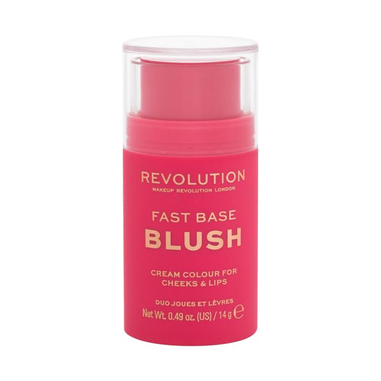 Makeup Revolution London Fast Base Blush Lícenka pre ženy 14 g Odtieň Rose