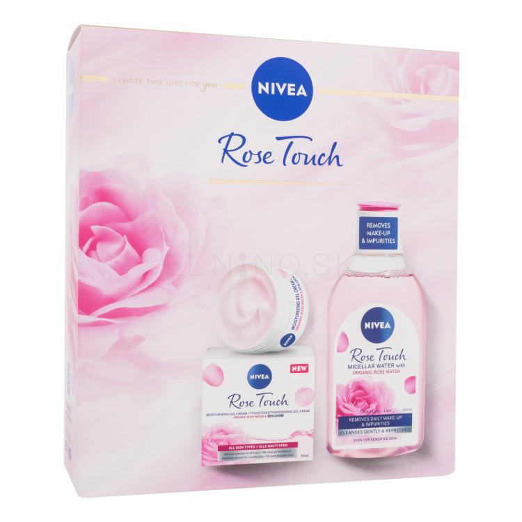 Nivea Rose Touch Darčeková kazeta denný pleťový gél-krém Rose Touch 50 ml + micelárna voda Rose Touch 400 ml