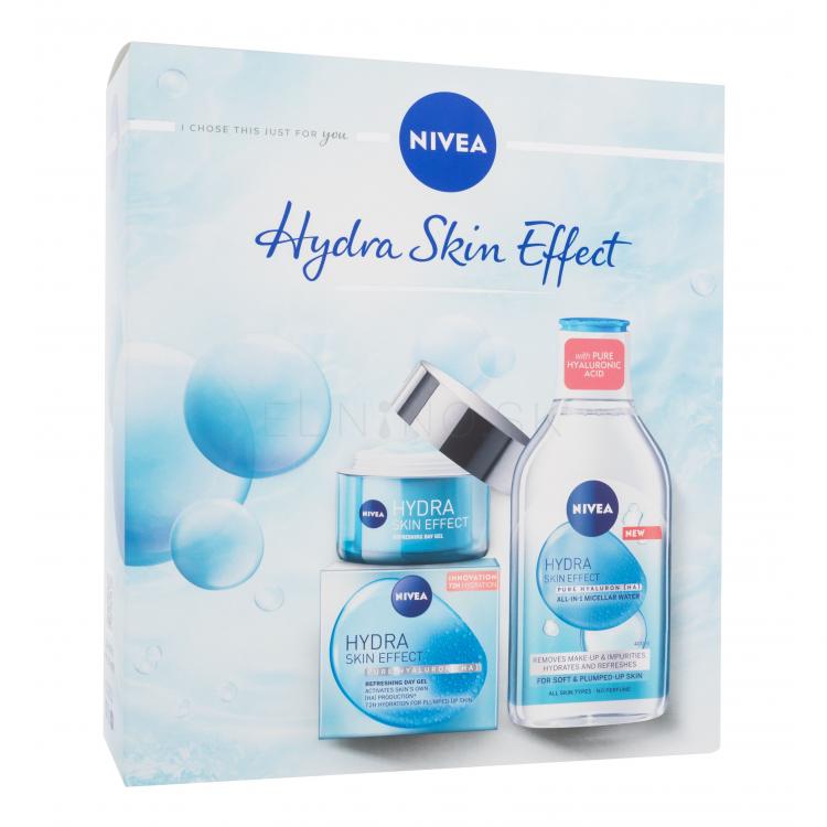 Nivea Hydra Skin Effect Darčeková kazeta denný pleťový gél Hydra Skin Effect 50 ml + micelárna voda Hydra Skin Effect 400 ml