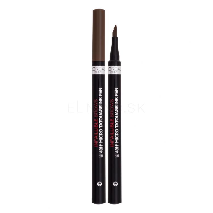 L'Oréal Paris Infaillible Brows 48H Micro Tatouage Ink Pen Ceruzka na obočie pre ženy 1 g Odtieň 5.0 Light Brunette