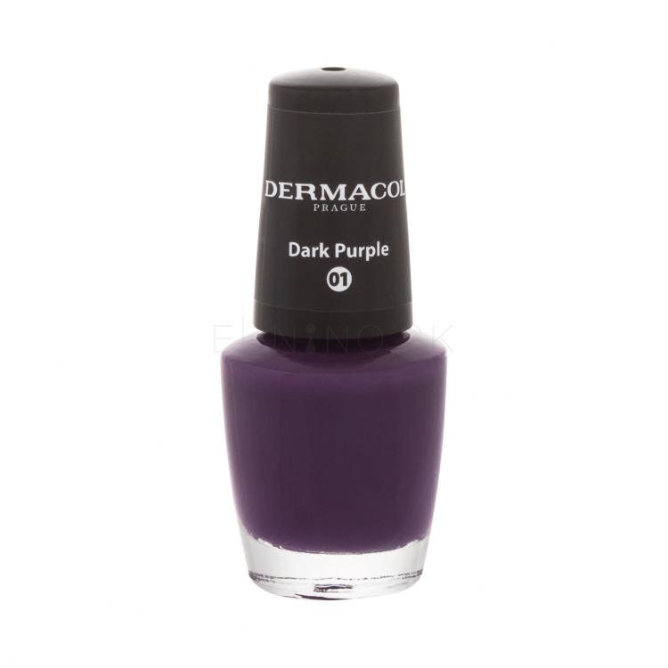 Dermacol Nail Polish Mini Autumn Limited Edition Lak na nechty pre ženy 5 ml Odtieň 01 Dark Purple