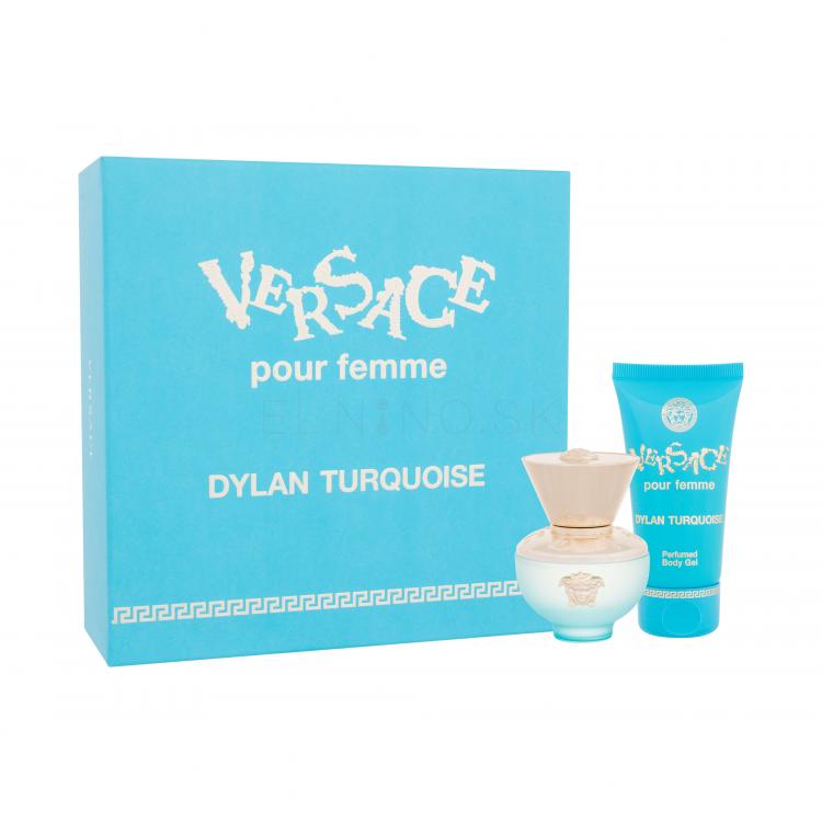 Versace Pour Femme Dylan Turquoise Darčeková kazeta toaletná voda 30 ml + telový gél 50 ml