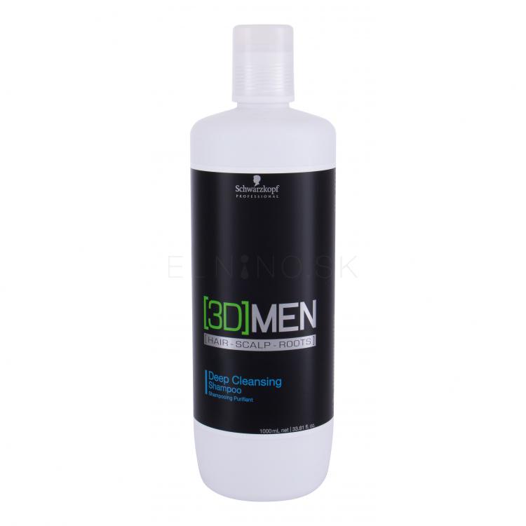 Schwarzkopf Professional 3DMEN Deep Cleansing Foaming Face Wash Šampón pre mužov 1000 ml