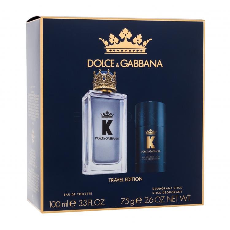 Dolce&amp;Gabbana K Travel Edition Darčeková kazeta toaletná voda 100 ml + deostick 75 g