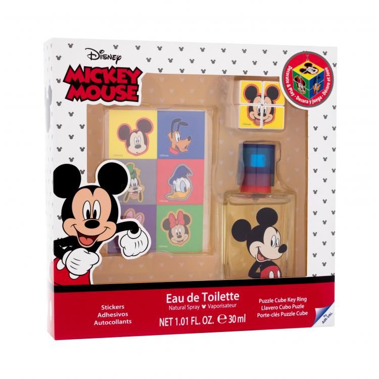 Disney Mickey Mouse Darčeková kazeta pre deti toaletná voda 30 ml + samolepky + prívesok na kľúče