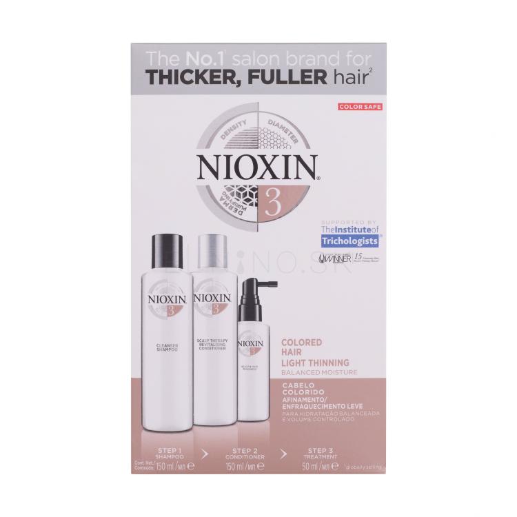 Nioxin System 3 Darčeková kazeta šampón 150 ml + kondicionér 150 ml + vlasová starostlivosť 50 ml