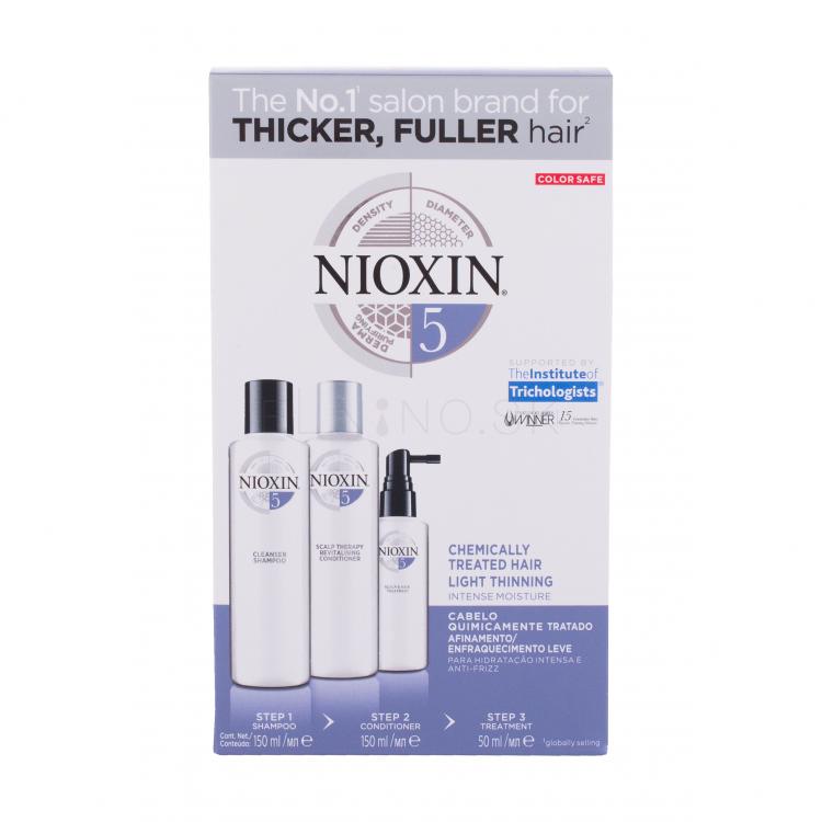 Nioxin System 5 Darčeková kazeta pre ženy šampón 150 ml + kondicionér 150 ml + vlasová starostlivosť 50 ml