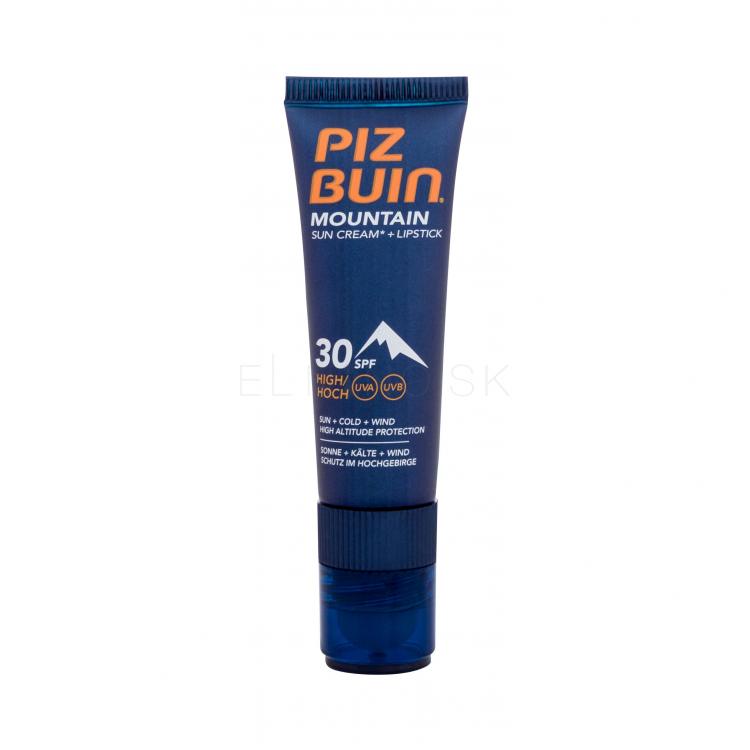 PIZ BUIN Mountain Sun Cream + Lipstick SPF30 Opaľovací prípravok na tvár 20 ml