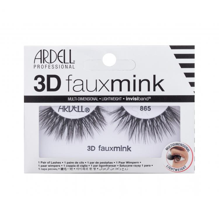 Ardell 3D Faux Mink 865 Umelé mihalnice pre ženy 1 ks Odtieň Black