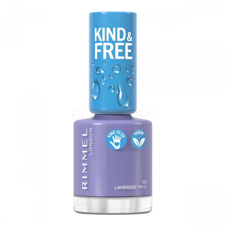 Rimmel London Kind &amp; Free Lak na nechty pre ženy 8 ml Odtieň 153 Lavender Light