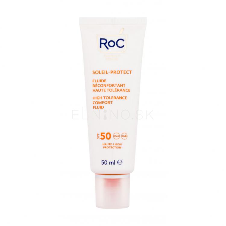 RoC Soleil-Protect High Tolerance Comfort Fluid SPF50 Opaľovací prípravok na tvár pre ženy 50 ml