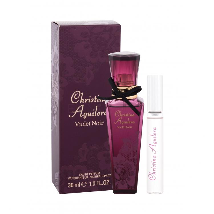 Christina Aguilera Violet Noir Darčeková kazeta parfumovaná voda 30 ml + parfumovaná voda Xperience 10 ml