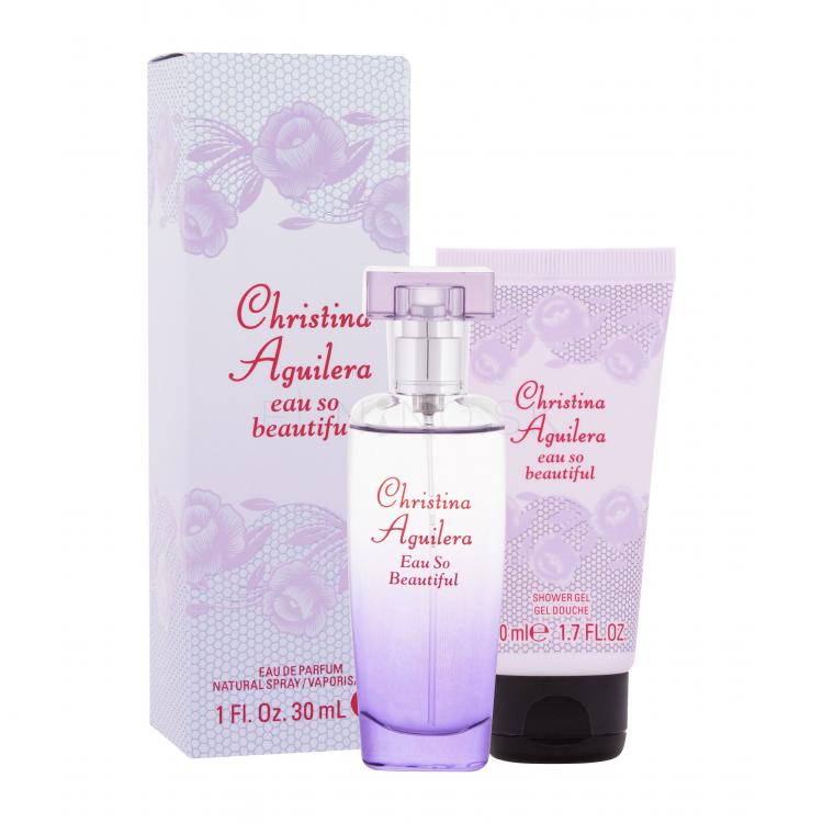 Christina Aguilera Eau So Beautiful Darčeková kazeta pre ženy parfumovaná voda 30 ml + sprchovací gél 50 ml