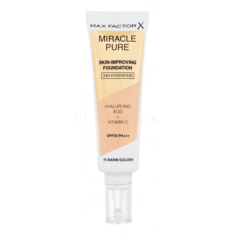 Max Factor Miracle Pure Skin-Improving Foundation SPF30 Make-up pre ženy 30 ml Odtieň 76 Warm Golden