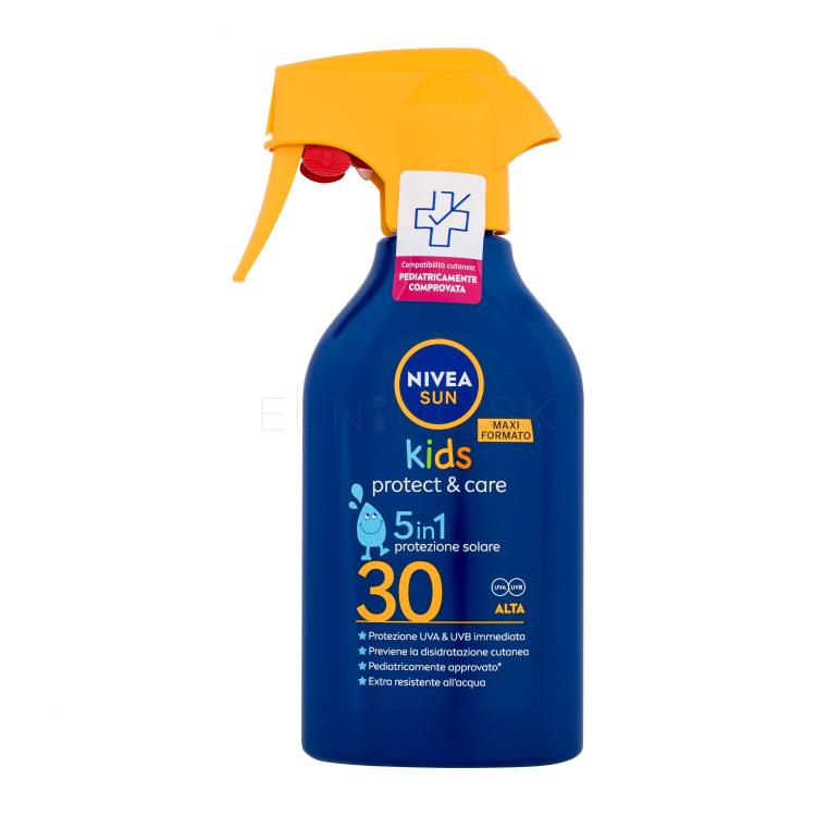 Nivea Sun Kids Protect &amp; Care Sun Spray 5 in 1 SPF30 Opaľovací prípravok na telo pre deti 270 ml