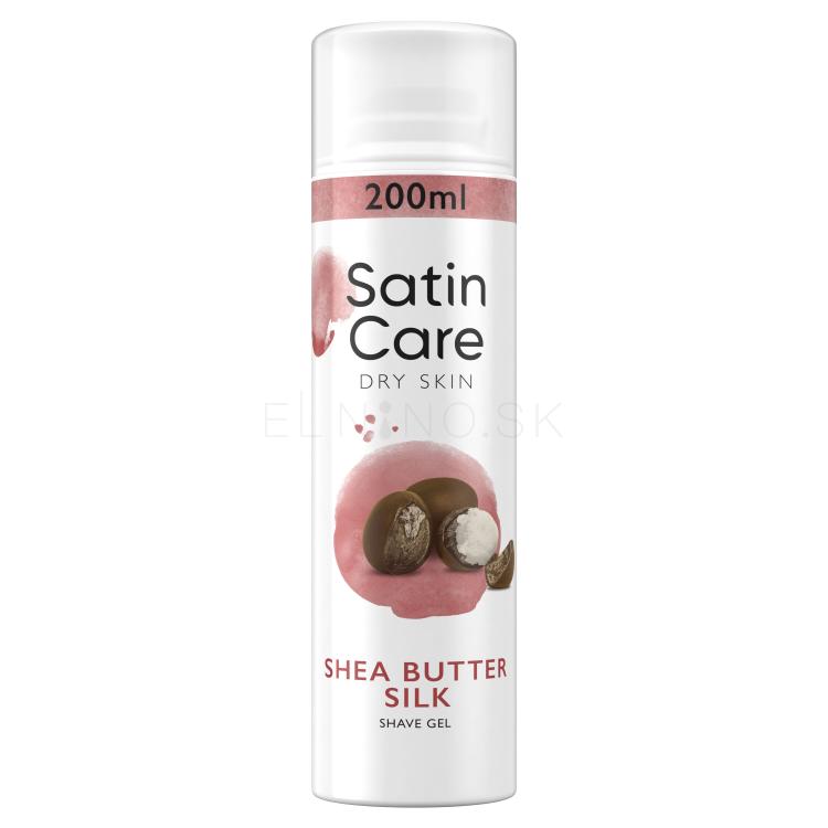 Gillette Satin Care Dry Skin Shea Butter Silk Gél na holenie pre ženy 200 ml