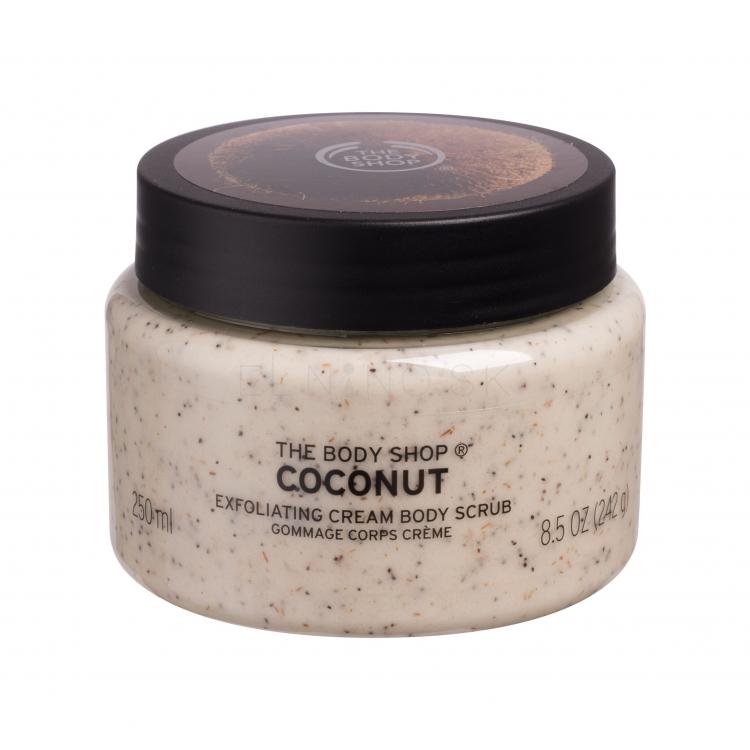The Body Shop Coconut Exfoliating Cream Body Scrub Telový peeling pre ženy 250 ml