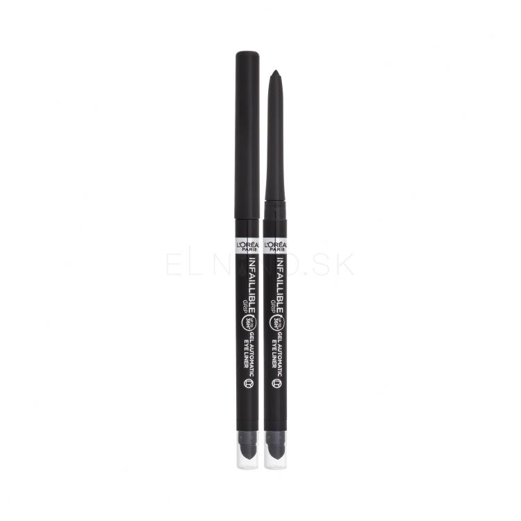 L&#039;Oréal Paris Infaillible Grip 36H Gel Automatic Eye Liner Ceruzka na oči pre ženy 1,2 g Odtieň 001 Intense Black
