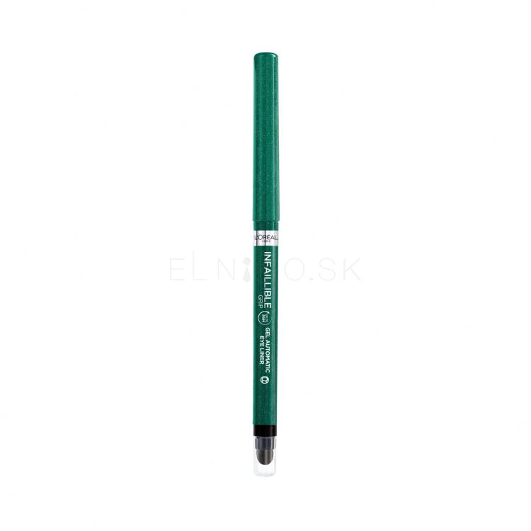 L&#039;Oréal Paris Infaillible Grip 36H Gel Automatic Eye Liner Ceruzka na oči pre ženy 1,2 g Odtieň 008 Emerald Green