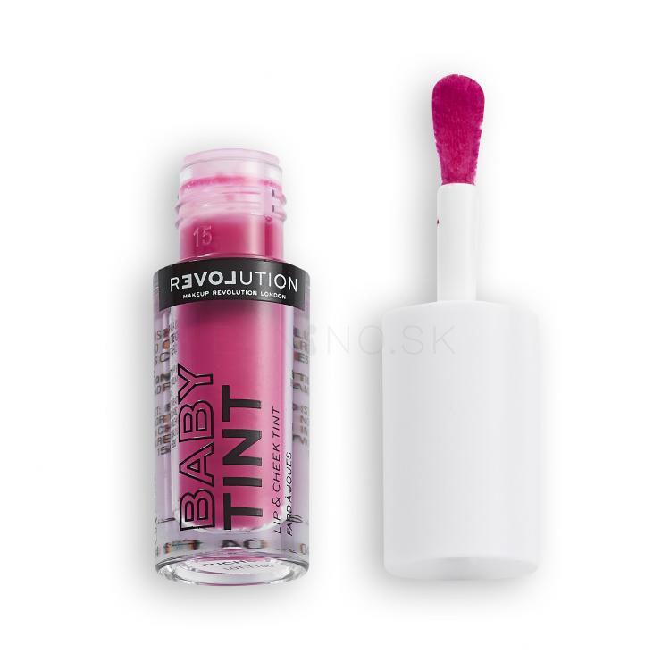 Revolution Relove Baby Tint Lip &amp; Cheek Rúž pre ženy 1,4 ml Odtieň Fuchsia