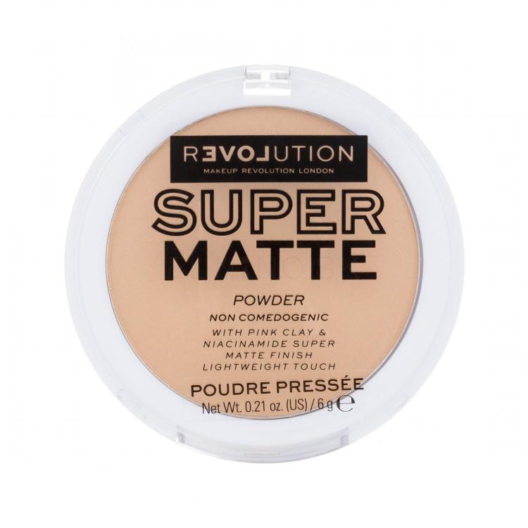 Revolution Relove Super Matte Powder Púder pre ženy 6 g Odtieň Beige