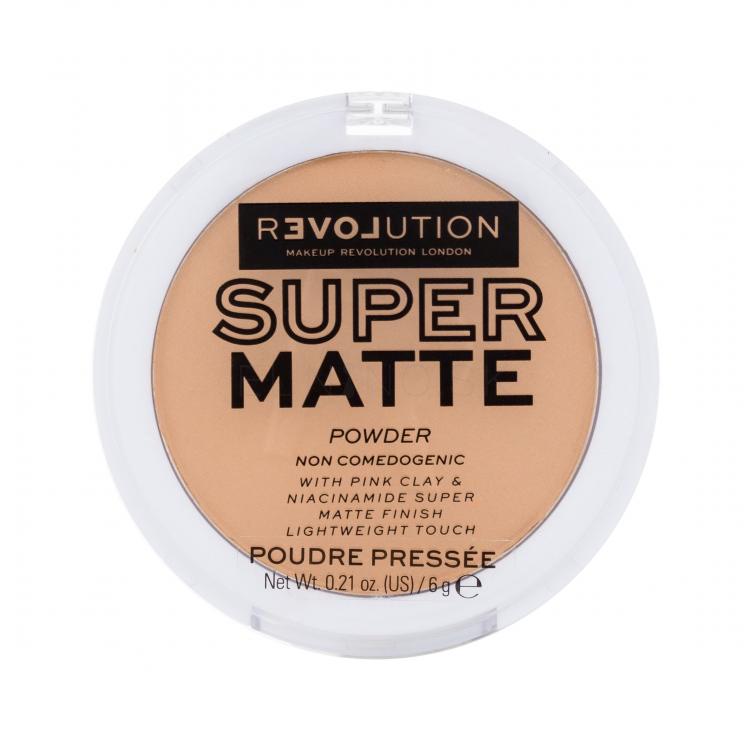 Revolution Relove Super Matte Powder Púder pre ženy 6 g Odtieň Warm Beige