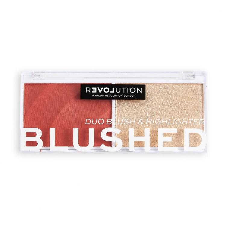 Revolution Relove Colour Play Blushed Duo Blush &amp; Highlighter Kontúrovacia paletky pre ženy 5,8 g Odtieň Daydream