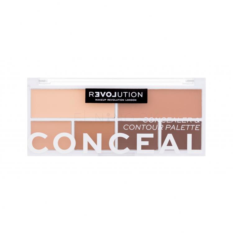 Revolution Relove Conceal Me Concealer &amp; Contour Palette Korektor pre ženy 11,2 g Odtieň Medium